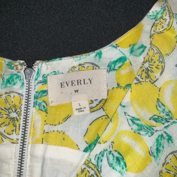 Anthropologie Lemon Print Sleeveless V-Neck Sundress - Picture 8 of 11